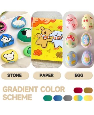 Anime Skin Tone Acrylic Paint Markers, 12 Water-Based Colors for Rock Painting, DIY Crafts, Coloring Books