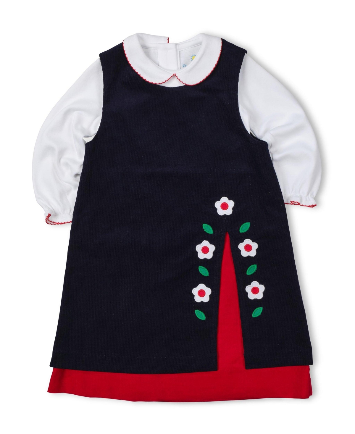 Florence Eiseman Toddler Girls Corduroy Jumper With Flowers