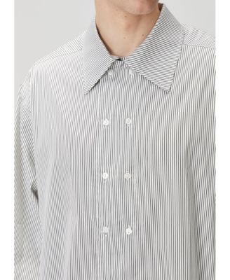 Men's Striped Cotton-Blend Woven Relaxed-Fit Shirt