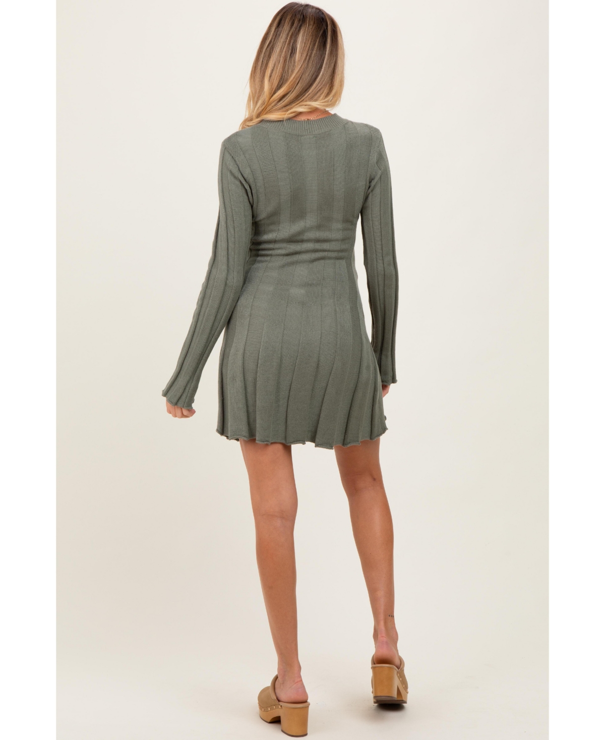 Pinkblush Maternity Olive Wide Rib Mini Sweater Dress