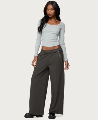 Women's Wrenn Studded Wide Leg Sweatpants