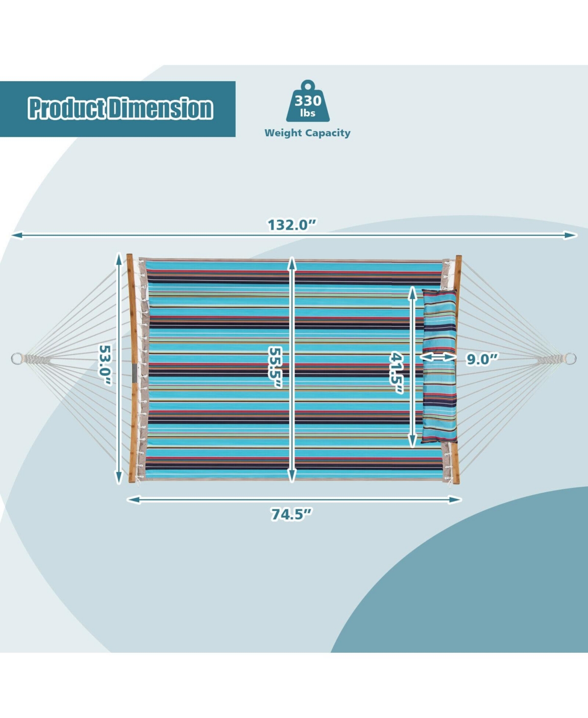 Sugift Outdoor Hammock with Detachable Pillow.