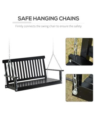 1 Pc Outdoor Patio Swing with Soft Cushions for Relaxation