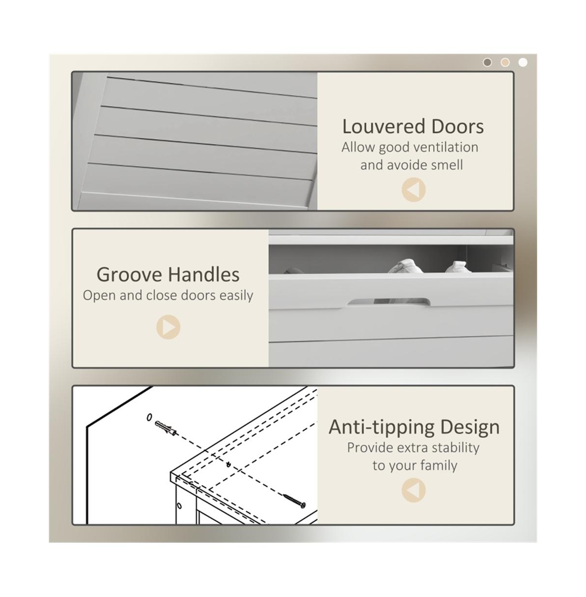 Compact Shoe Storage Cabinet with Closed Doors for Home Use