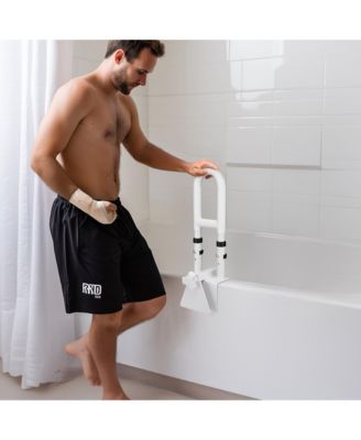 Bathtub Grab Bar Safety Rail Adjustable Shower Handle Locking Clamp 330Lbs