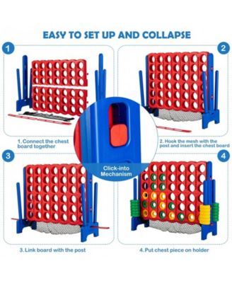 4-to-Score Giant Game Set with Net Storage-Blue