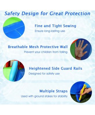 9-in-1 Inflatable Kids Water Slide Bounce House without Blower