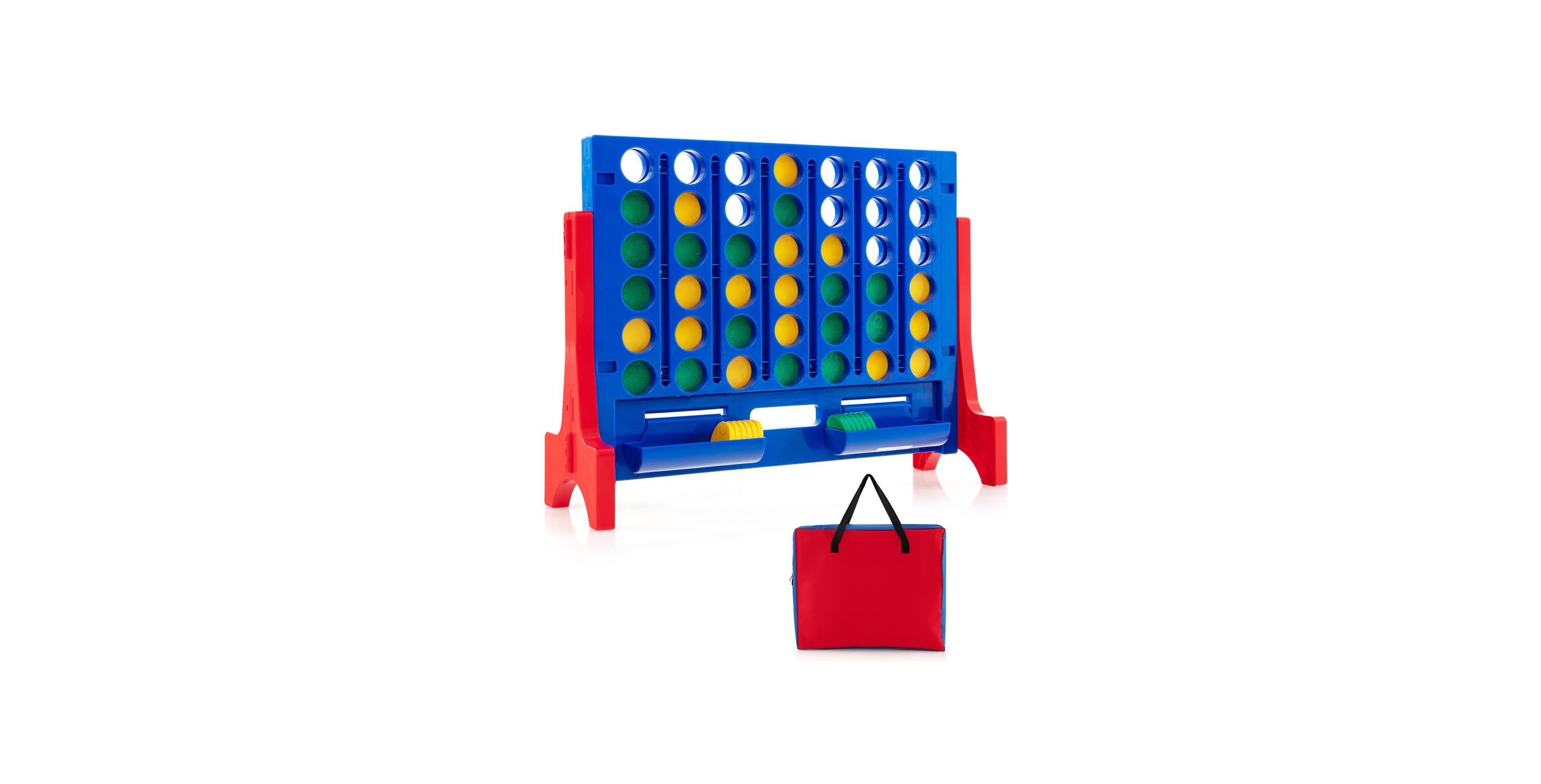 Mecale Jumbo 4-to-Score Connect Game Set with Carrying Bag and 42 Coins