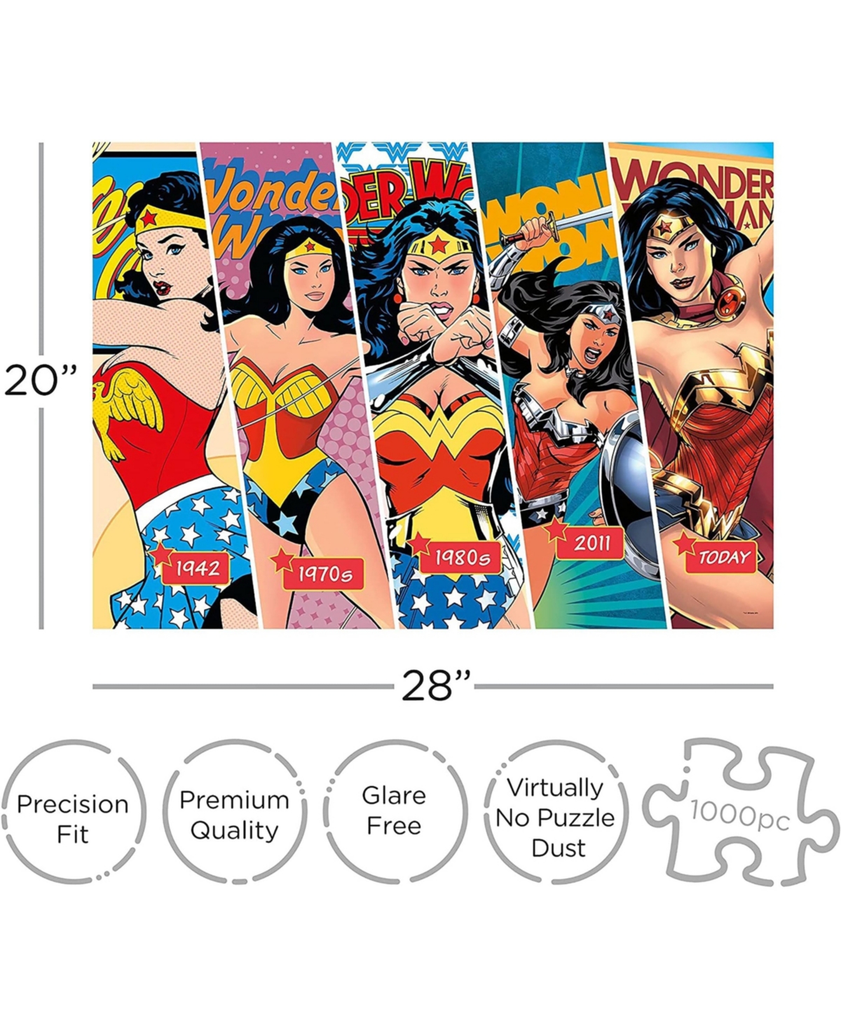 Nmr Distribution Dc Comics Wonder Woman Timeline 1000 Piece Jigsaw Puzzle