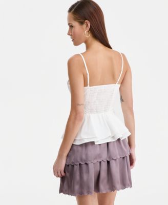 Women's Poplin Peplum Tank Top, Macy's Exclusive