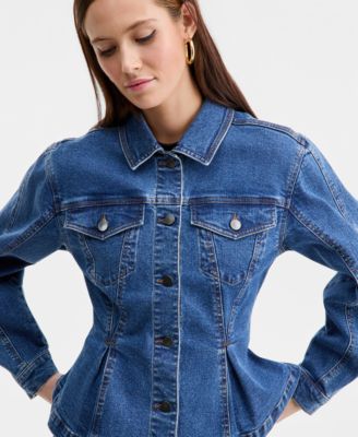 Women's Sculpted Denim Jacket, Macy's Exclusive