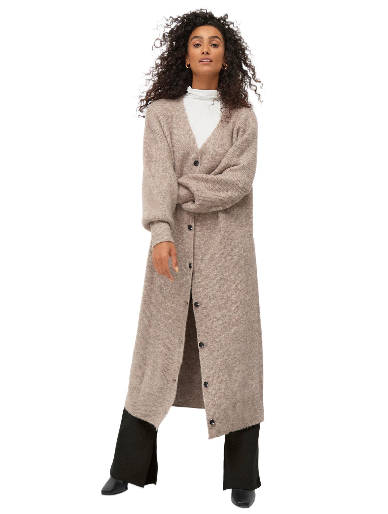 Plus Size Women's Button Front Duster Cardigan