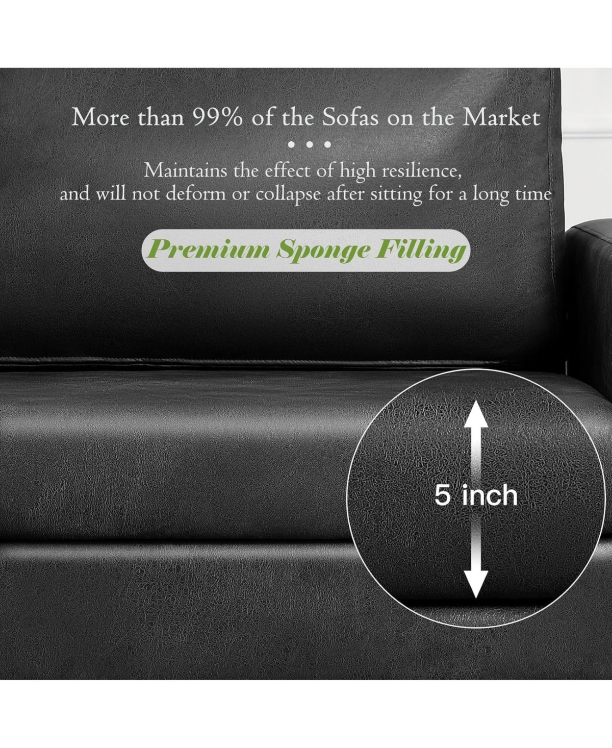 Aecojoy 79" Couch for Living Room, 3 Seat Sofa Livingroom