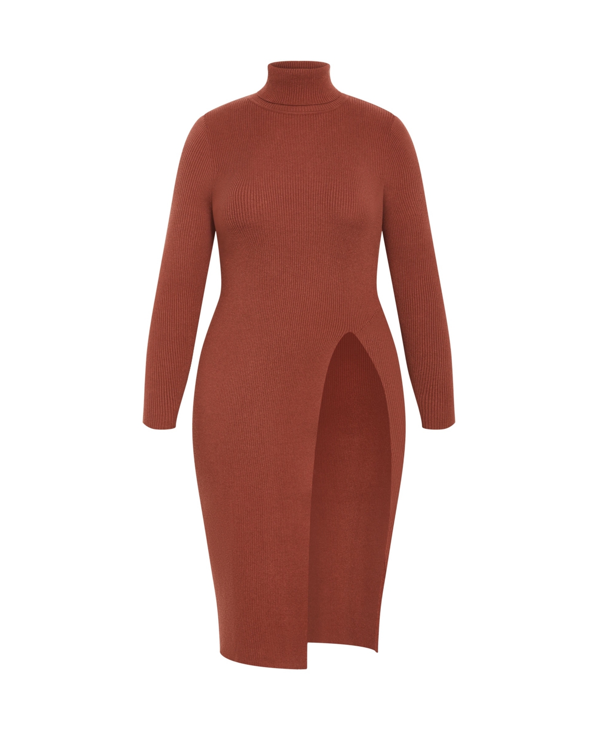 City Chic Women's Longline Split Sweater