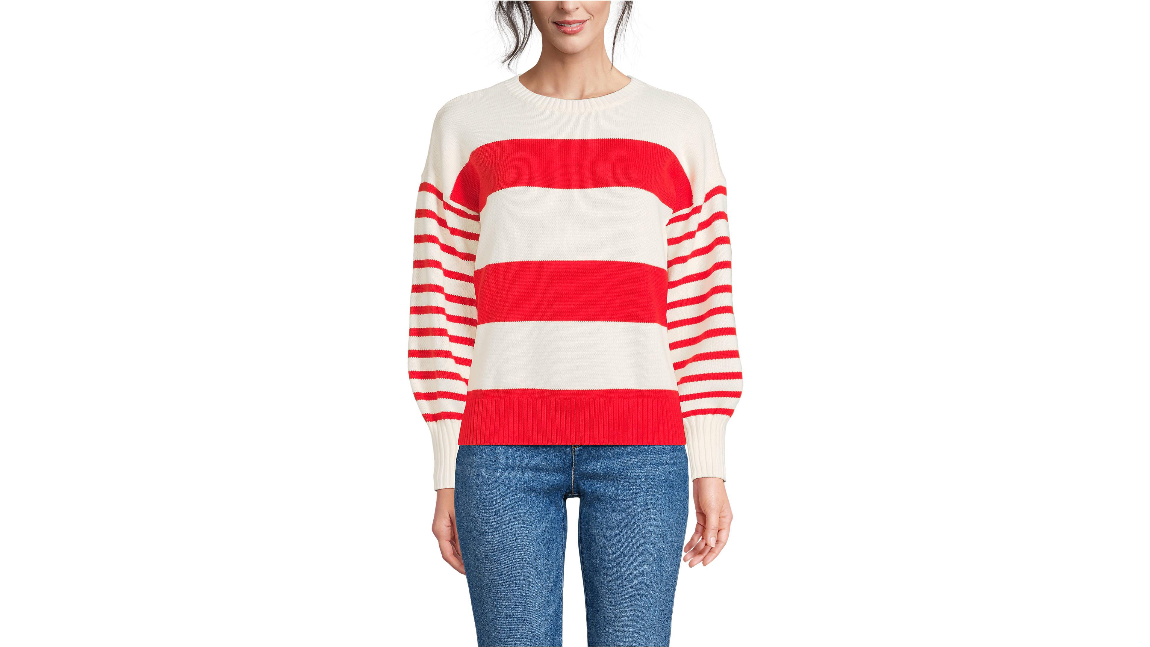Lands' End Women's Drifter Jersey Crewneck Sweater