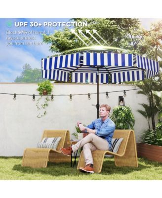 8.6FT Patio Umbrella UPF 30+ Vented Market Umbrella