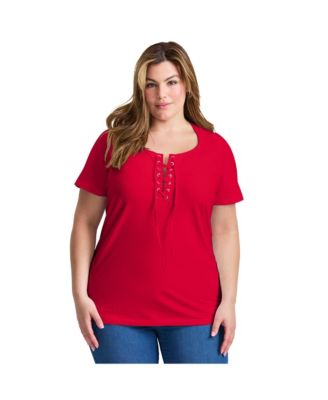 Women's Lacing Detail Tunic Tee