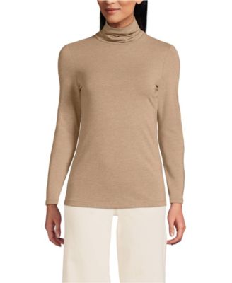 Women's Lightweight Jersey Long Sleeve Turtleneck T-shirt