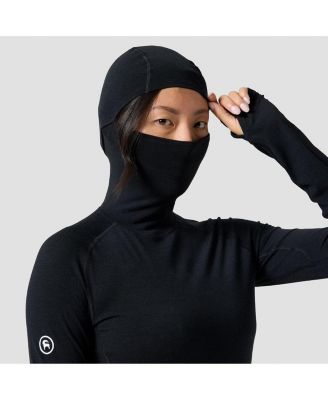 Women's Cedars RWS Merino Lt-Wt Baselayer Balaclava Top Lightweight Long Underwear Tops