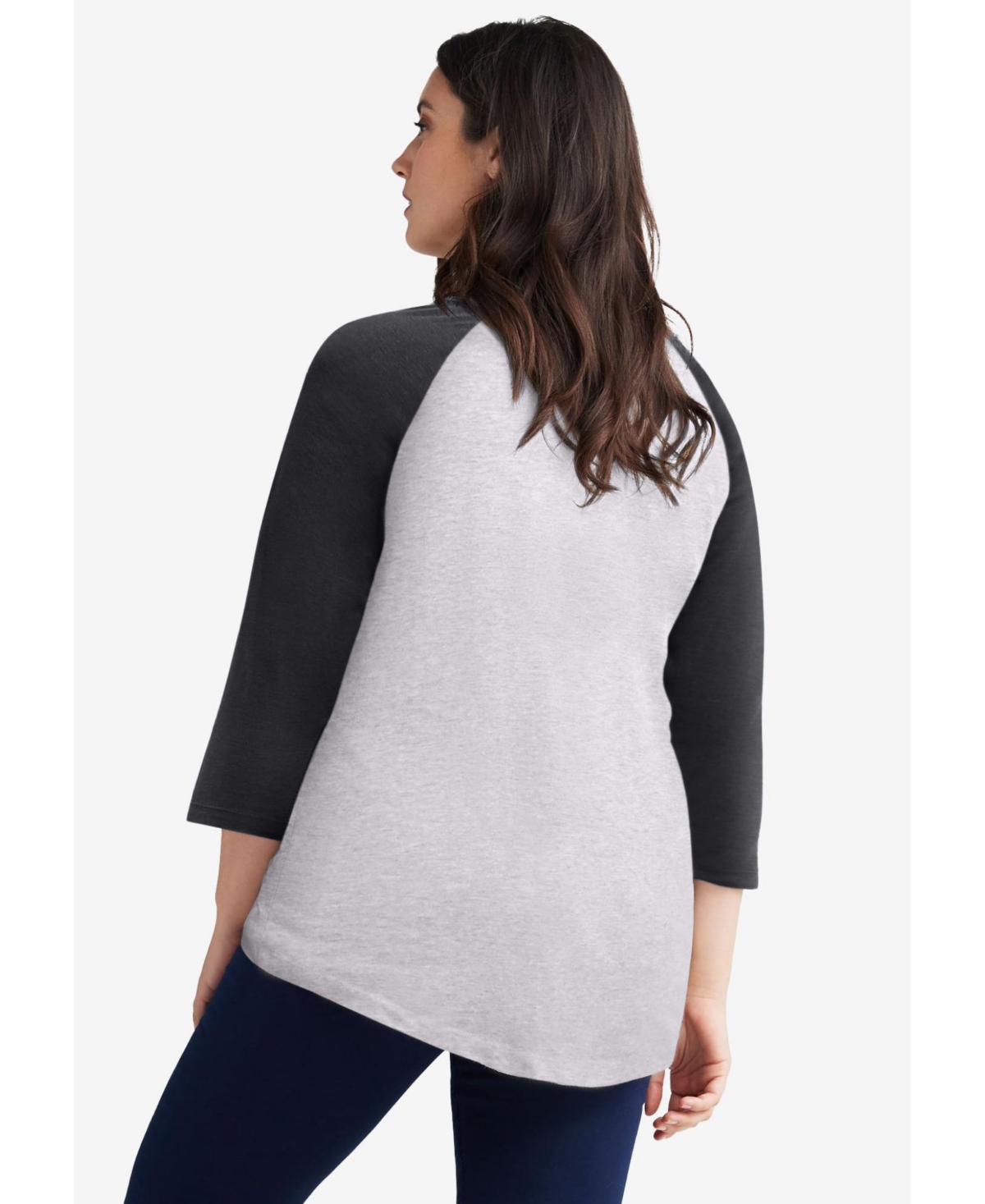 ellos Women's Colorblock 3/4 Sleeve Tee