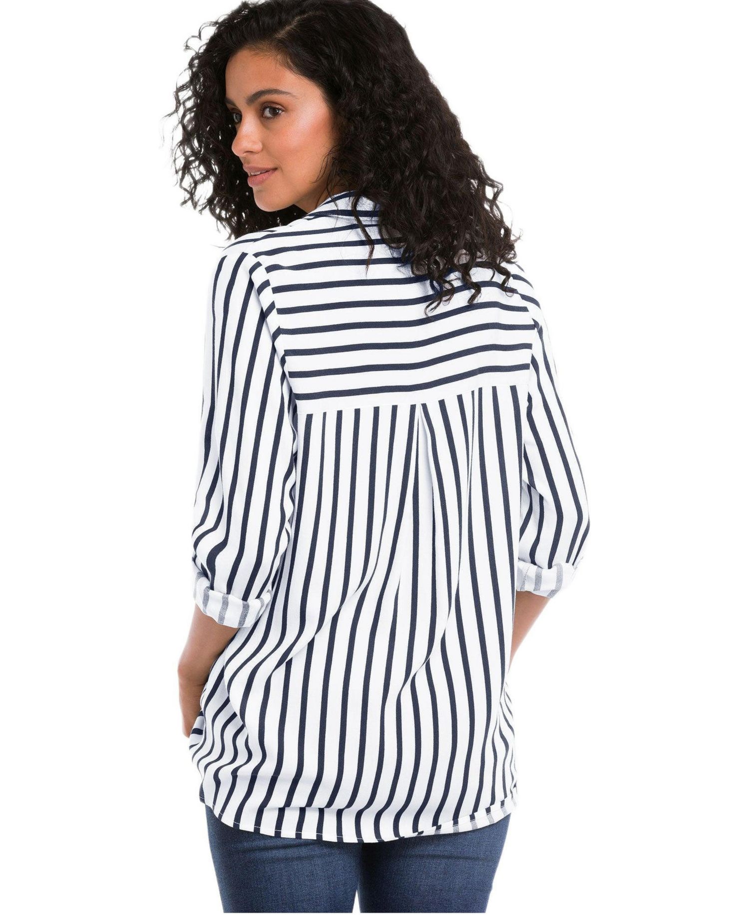 Women's Button Placket Popover Tunic