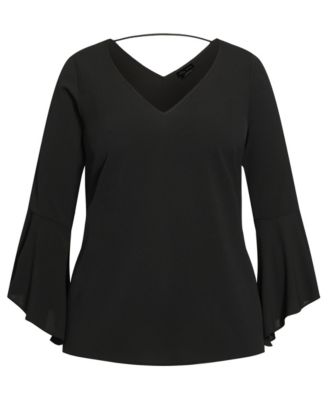 Plus Size Bell Sleeve Top