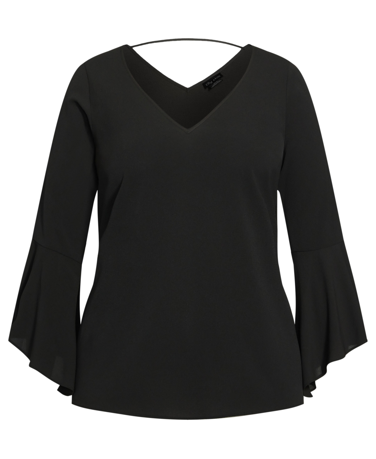 City Chic Women's Bell Sleeve Top