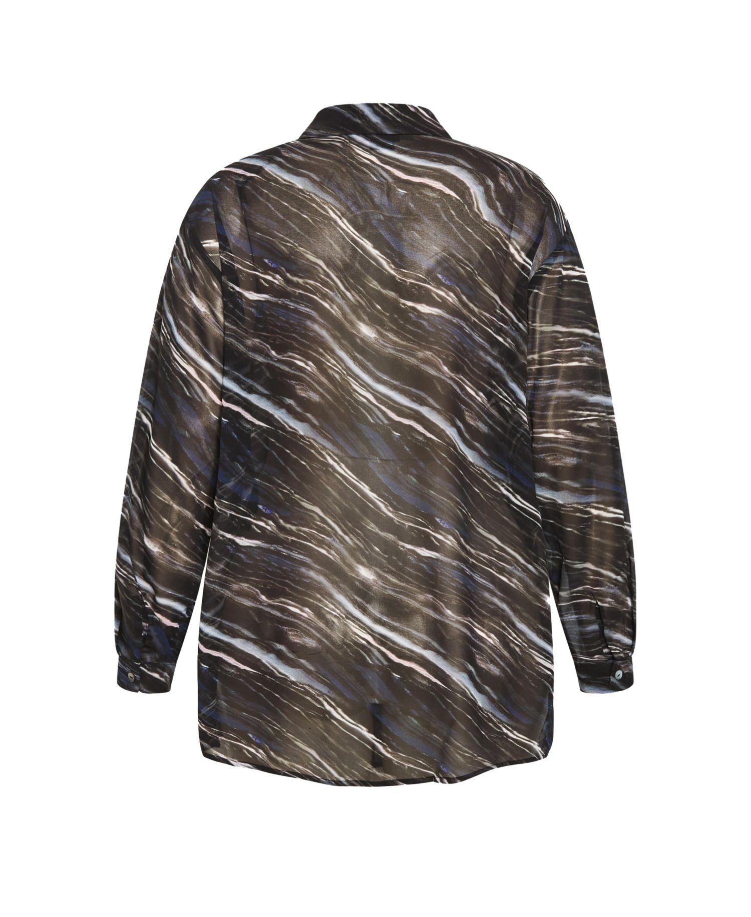 Plus Size Sheer Lover Print Shirt