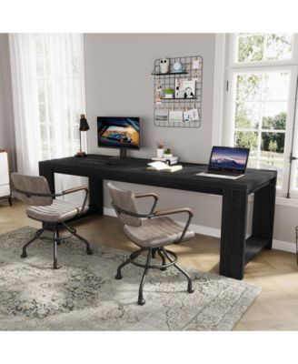 Two Person Desk,Gaming Table, 86.6 Inches Extra Long Desk, Double Computer Writing Table
