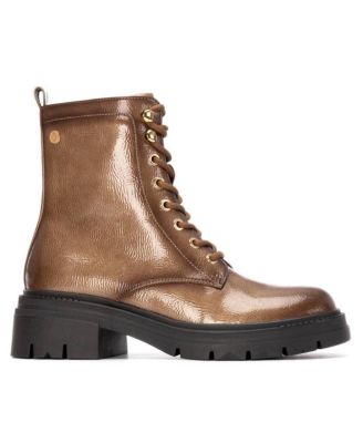 Women's Patent Leather Combat Booties By XTI