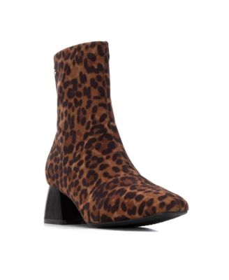 Women's Suede Heeled Ankle Booties