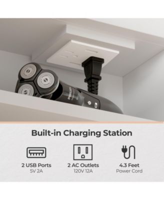 LED Bathroom Cabinet with 8 Shelves and Smart Display