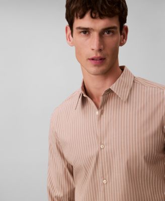 Men's Stretch Striped Slim Button-Down Shirt