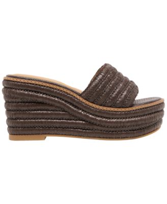 Women's Throne Platform Raffia Wedge Sandals