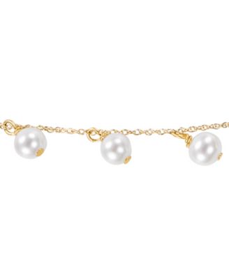Cultured Freshwater Pearl Necklace (4-4.5mm) in 10k Yellow Gold
