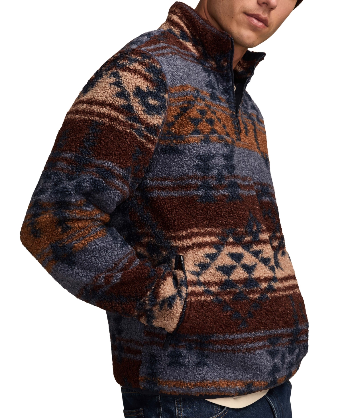 Lucky Brand Men's Quarter-Zip Long-Sleeve Sweatshirt