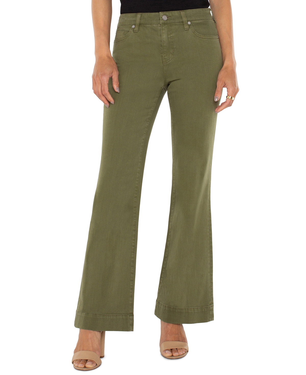 Liverpool Los Angeles Petite Hannah Flare Wide-leg Jeans In Multi