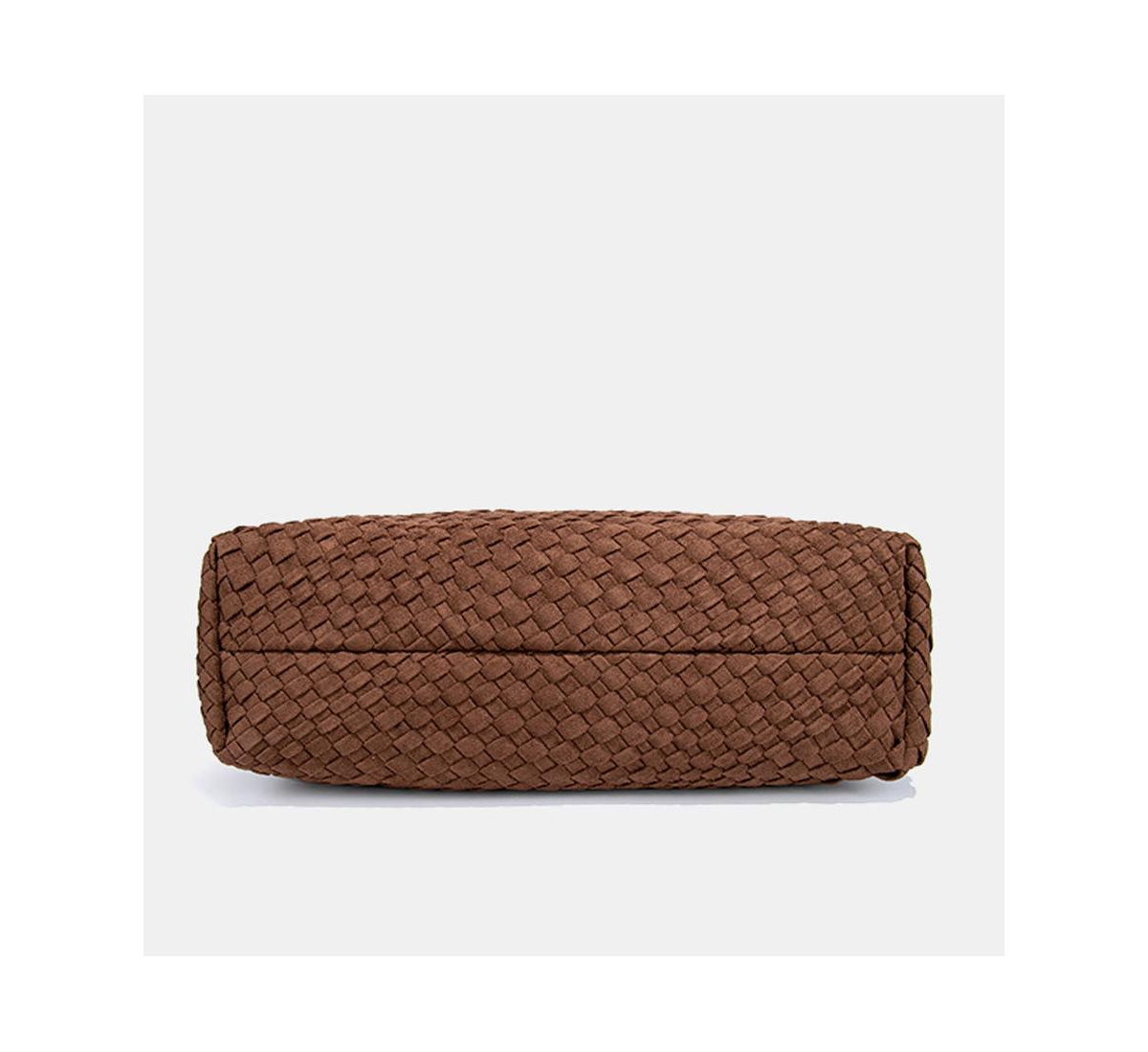 Suede Woven Soft Hobo Bag Large Slouchy Shoulder Tote Handbag for Women Braided Texture Commuter Work Purse