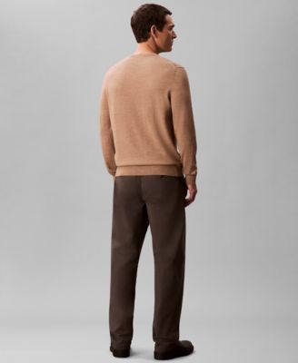 Men's Merino Wool Blend V-Neck Sweater