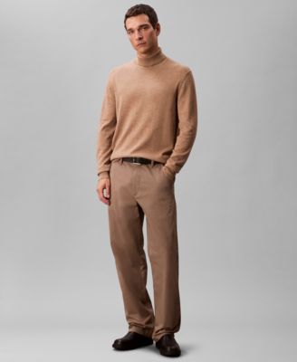 Men's Merino Wool Blend Turtleneck Sweater
