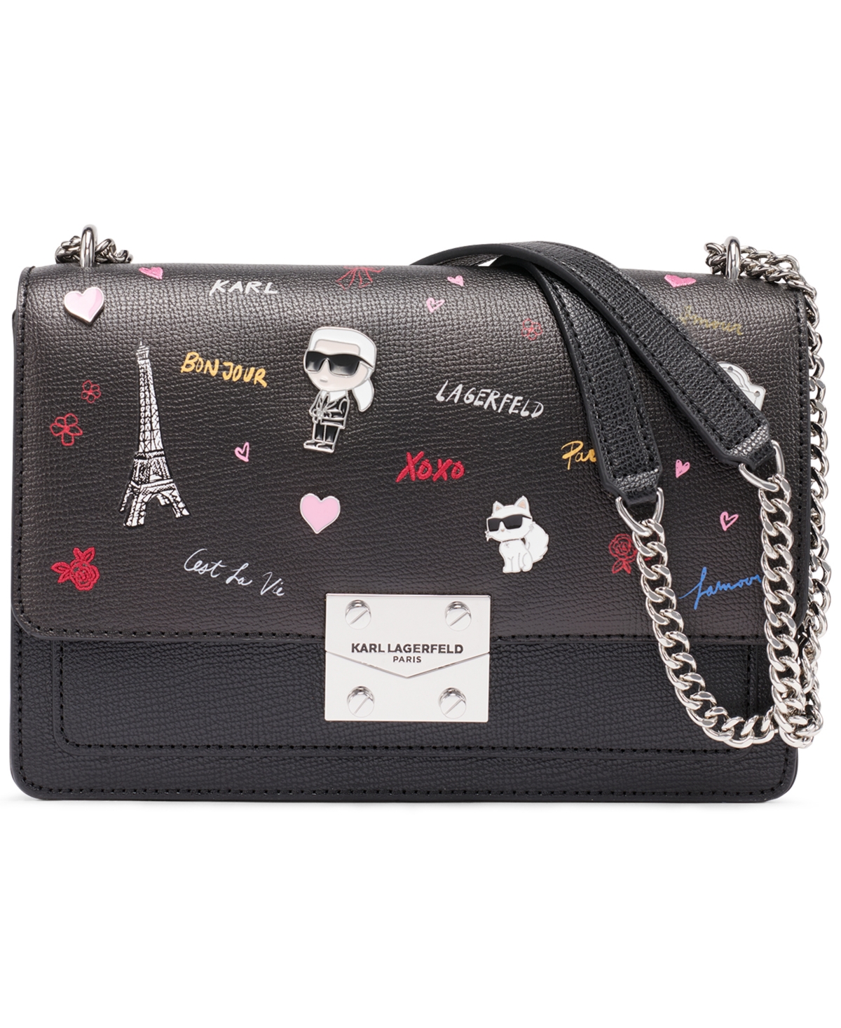 Karl Lagerfeld Corrine Mini Shoulder Bag In Black
