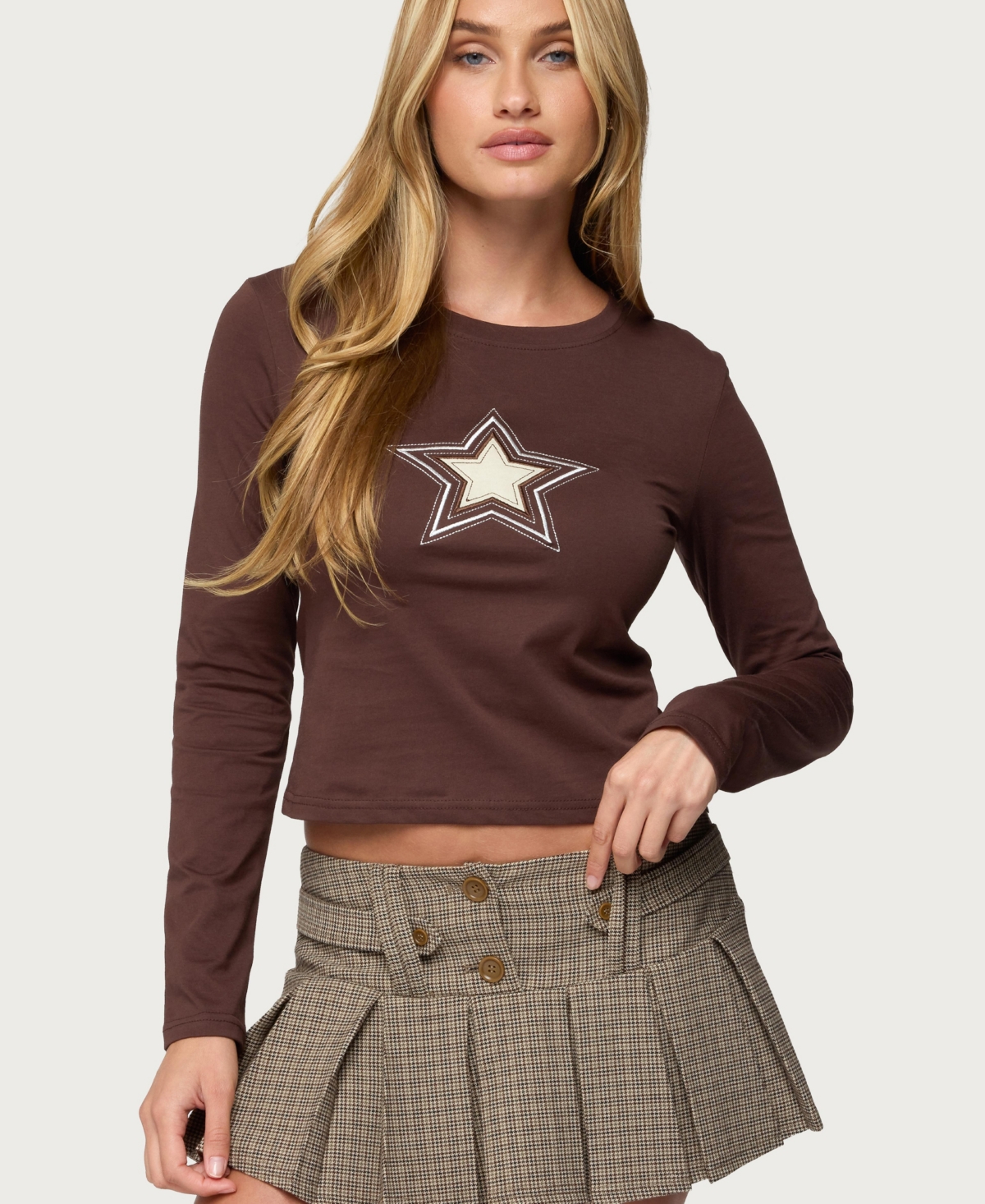 Edikted Women's Starlett Long Sleeve T Shirt