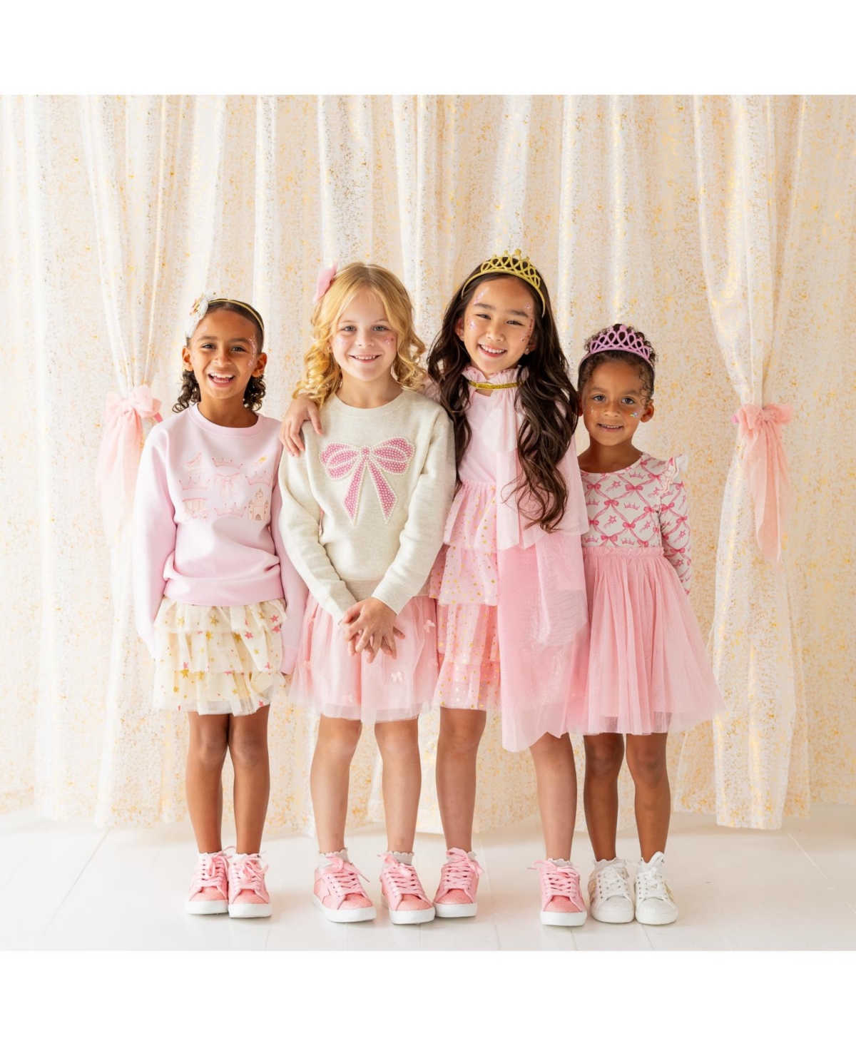 Sweet Wink Baby Girls Pearl Bow Patch Sweatshirt