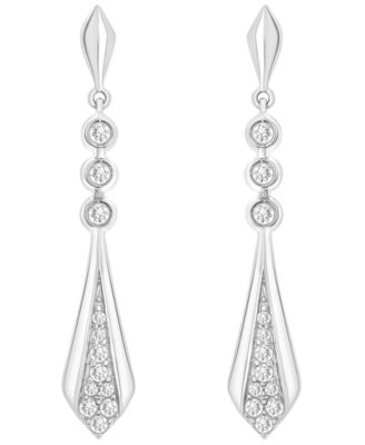 Diamond Flare Drop Earrings (1/4 ct. tw) in 14k Gold or 14k White Gold