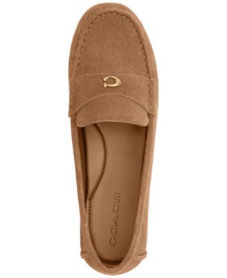 Women's Sculpted C Round Toe Suede Driver Loafers