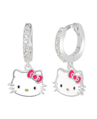 2-Pc. Cubic Zirconia Drop and Stud Earrings Set in Sterling Silver