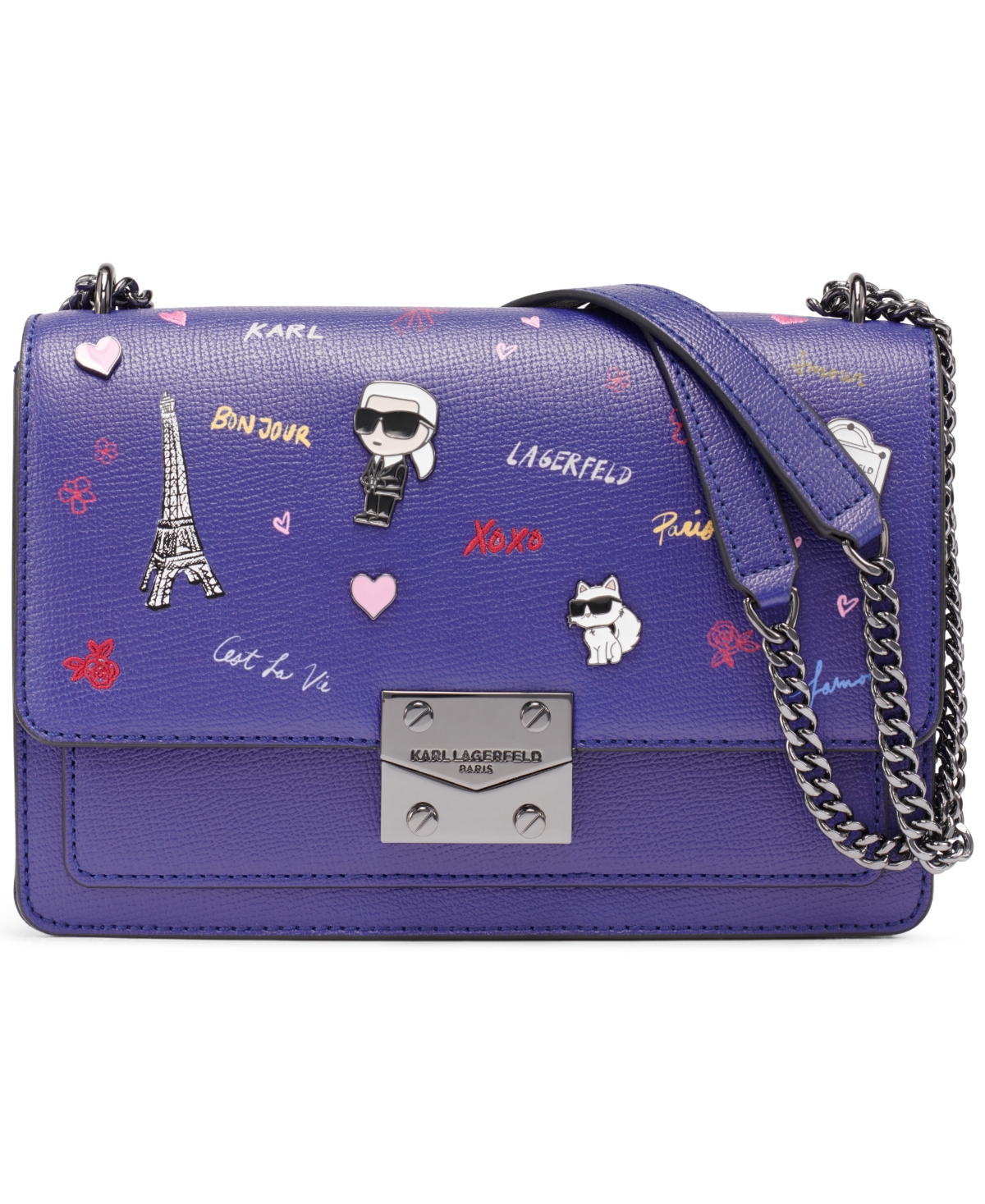 Karl Lagerfeld Corrine Mini Shoulder Bag In Blue