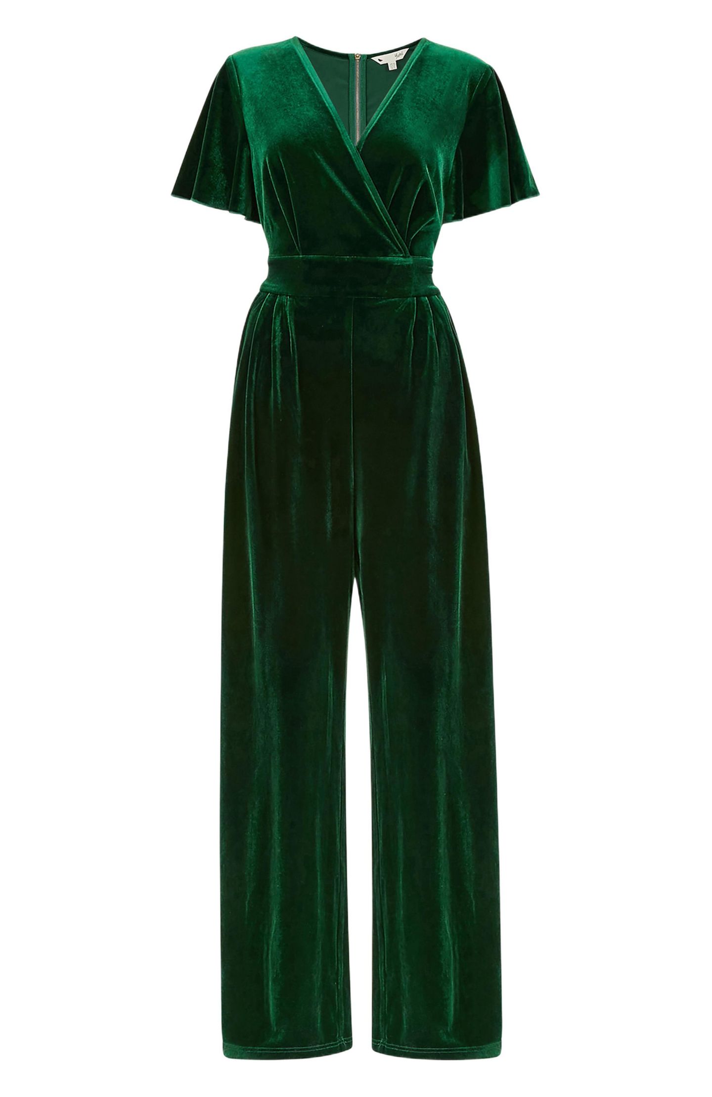 Женский комбинезон Yumi Angel Sleeve Velvet Jumpsuit, цвет: Зелёный — фото 3