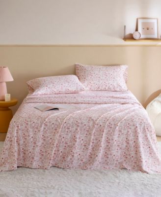 Novelty Printed Flannel 4-Pc. Sheet Set, Queen