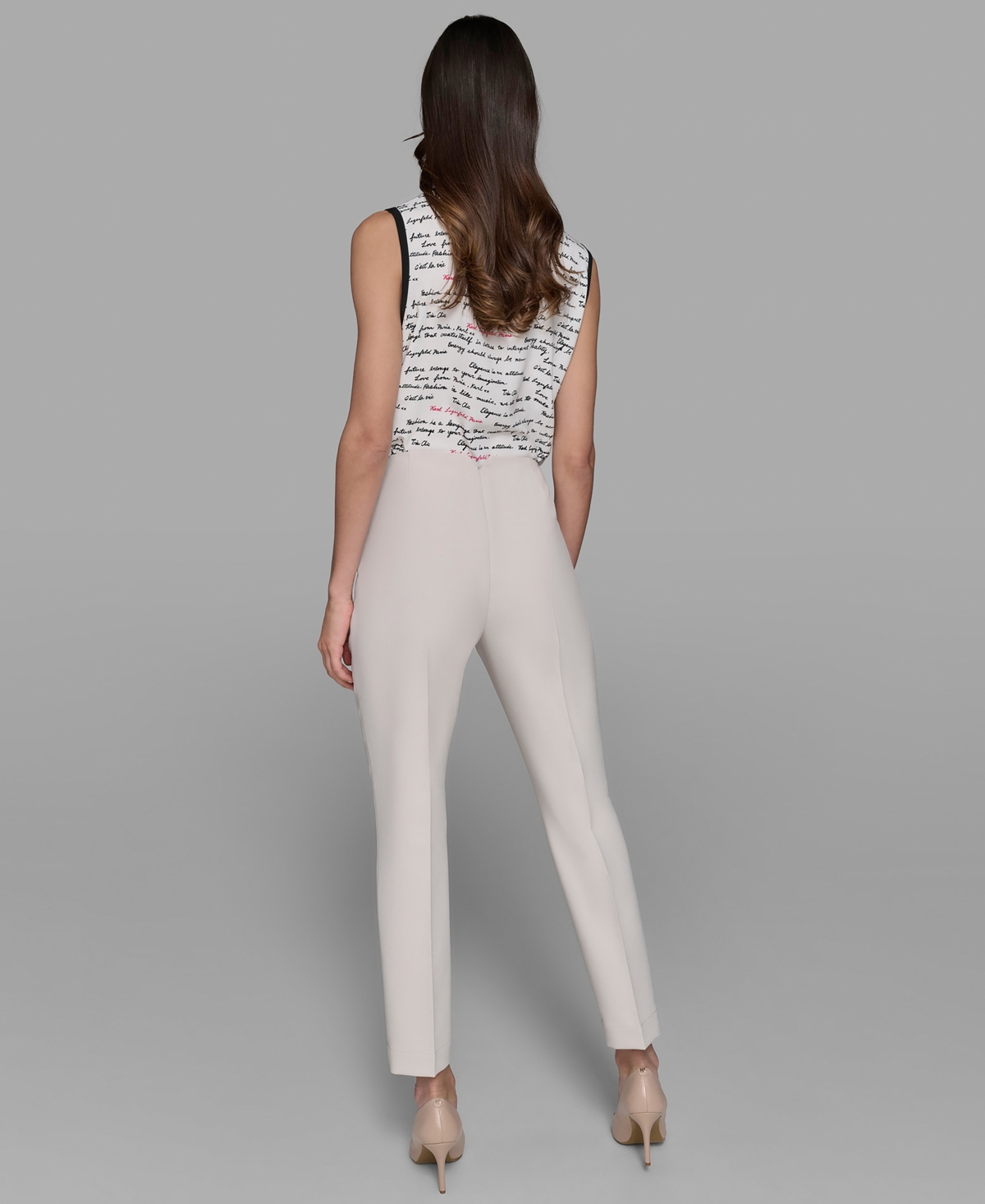 Karl Lagerfeld Women's Straight-leg Pants In Neutral